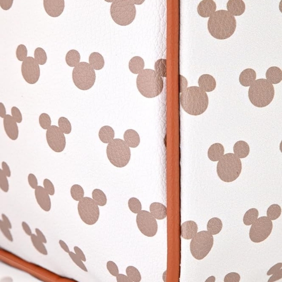 Mickey Mouse Patterned Duffel Bag - Brown and White - Picture 4 of 6